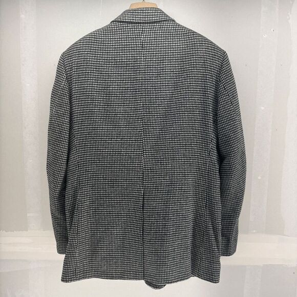 Vintage Michael Sterns Camel Hair Blazer Jacket Sports Coat Black White 46R EUC - Picture 2 of 5